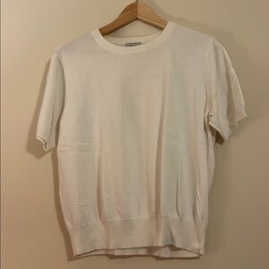 Classic Off White Short Sleeve Sweater